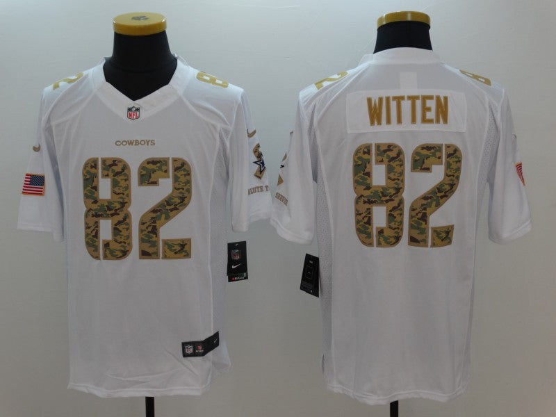 Men's Dallas Cowboys Jason Witten #82 White Game Player Jersey1 football jersey product view 1