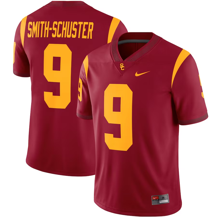 Men's USC Trojans Juju Smith-Schuster #9 Cardinal Player Game Jersey sports jersey product view 1