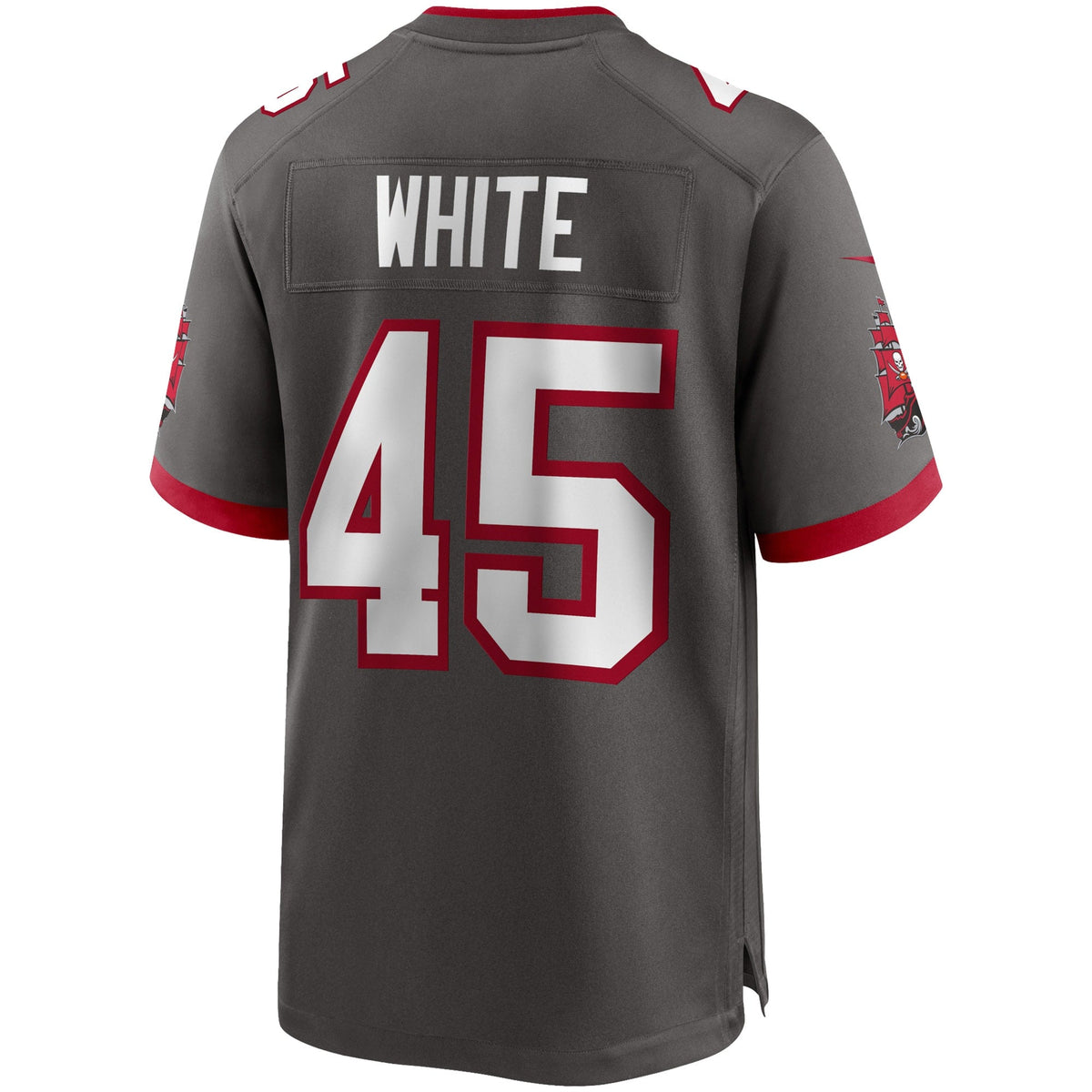 Devin White Tampa Bay Buccaneers Nike Game Jersey - Pewter football jersey product view 3