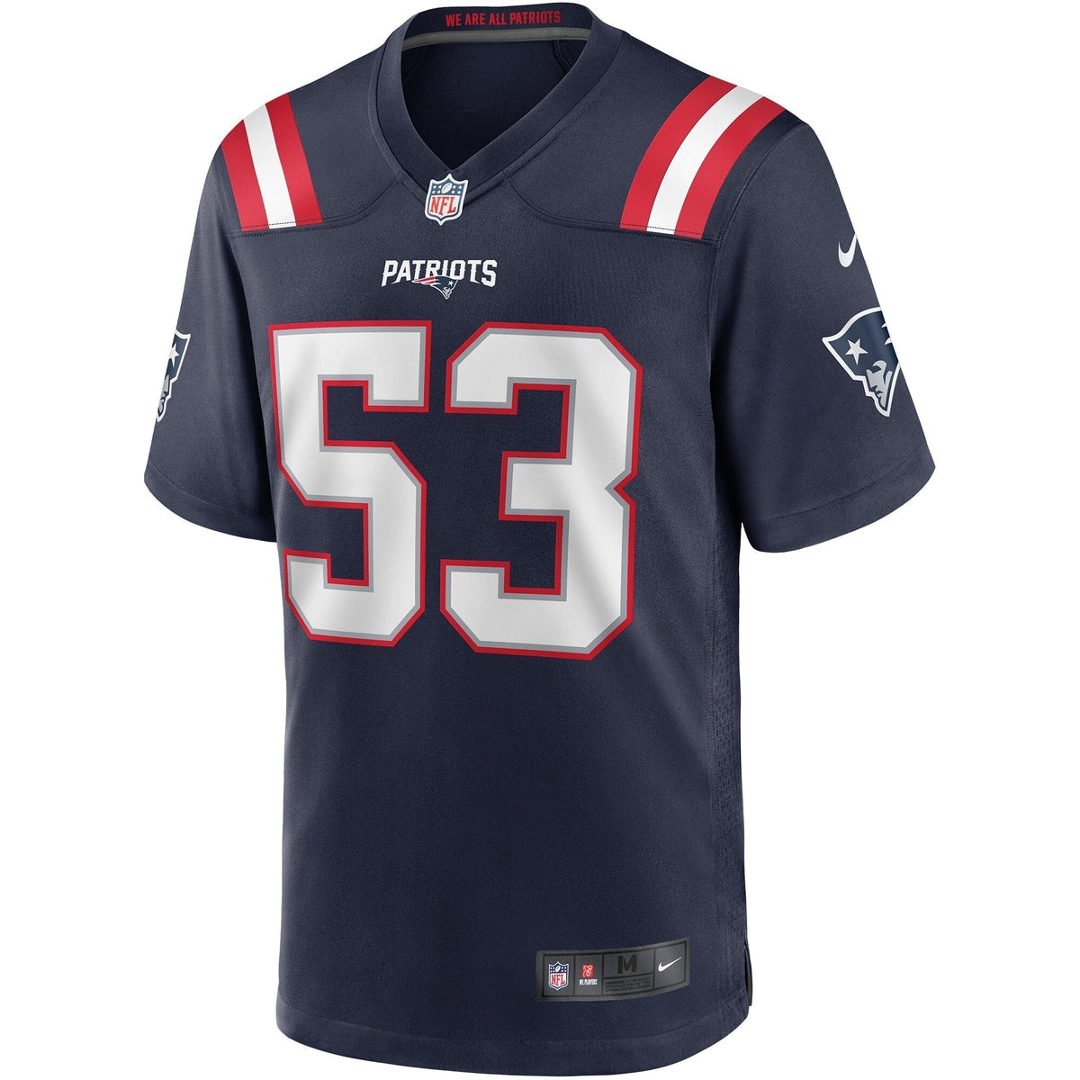 Chris Slade New England Patriots Nike Game Retired Jersey - Navy football jersey product view 2