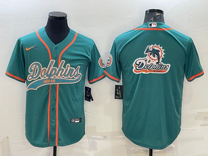 Men's Miami Dolphins Aqua Game Jersey1 football jersey product view 1