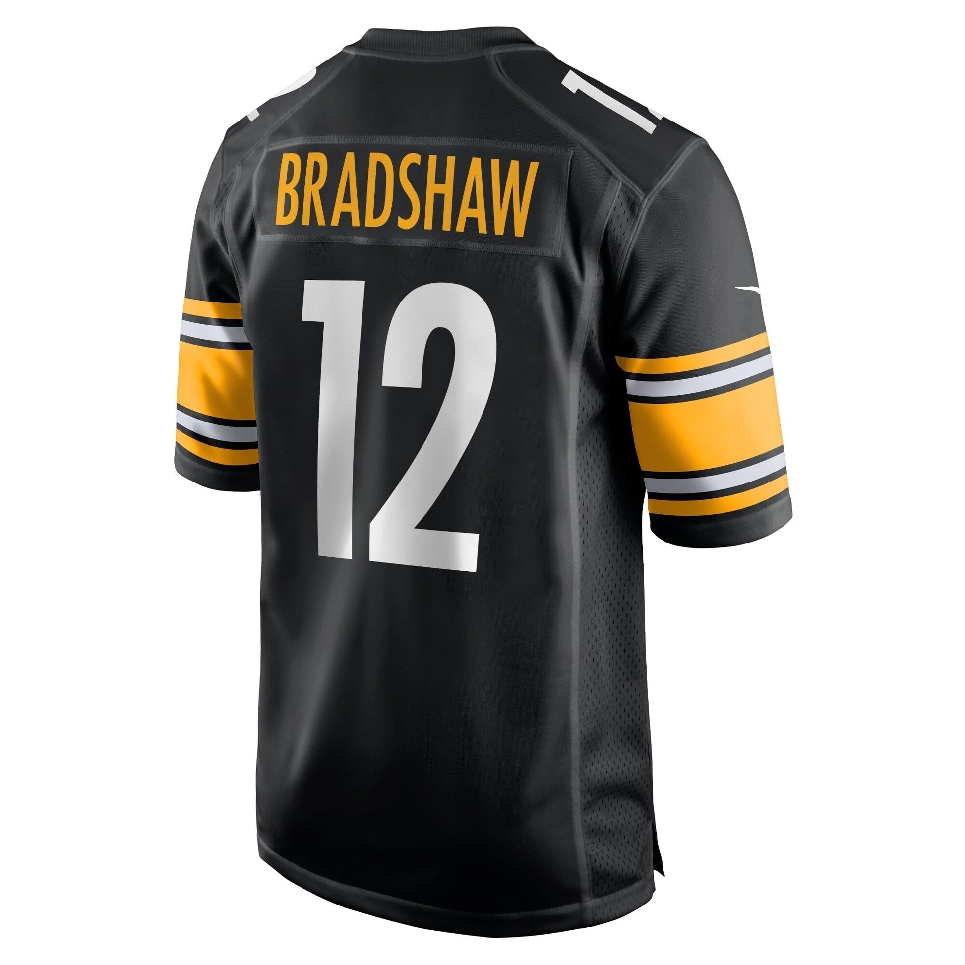 Terry Bradshaw Pittsburgh Steelers Nike Retired Game Jersey - Black football jersey product view 3
