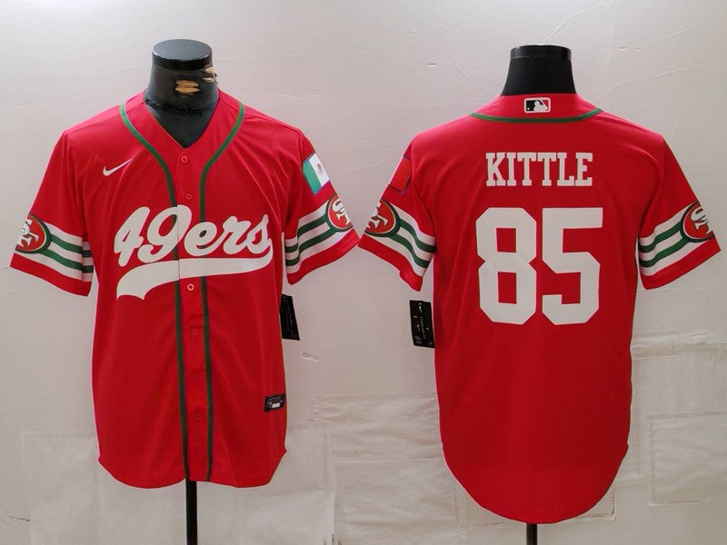 Men's San Francisco 49ers George Kittle #85 Scarlet Player Game Jersey1 football jersey product view 1