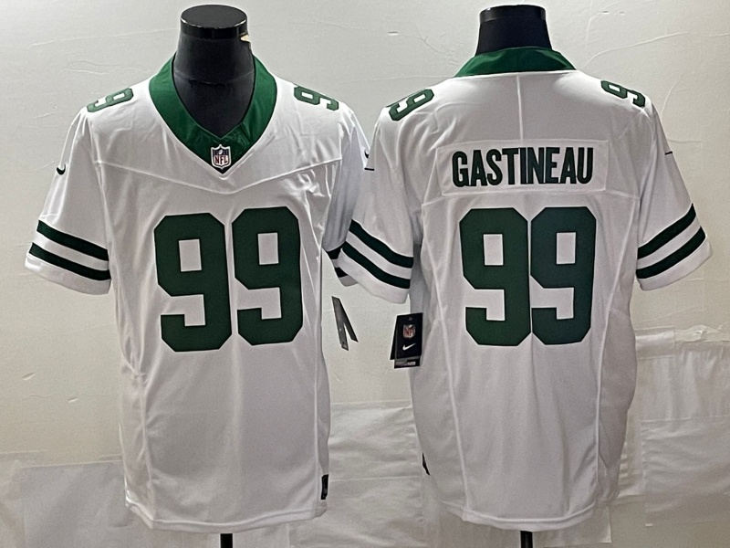 Men's New York Jets Mark Gastineau #99 White Legacy Vapor F.U.S.E. Limited Jersey1 football jersey product view 1