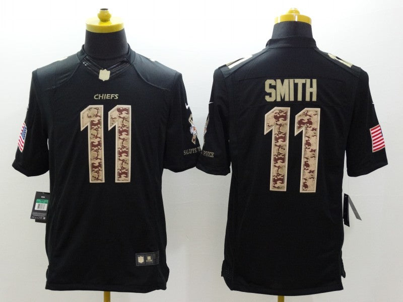 Men's Kansas City Chiefs Alex Smith #11 Black Game Jersey1 football jersey product view 1