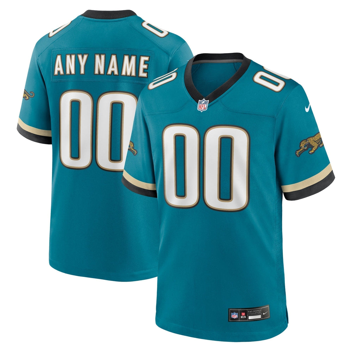 Jacksonville Jaguars Nike Prowler Throwback Custom Game Jersey - Teal football jersey product view 1
