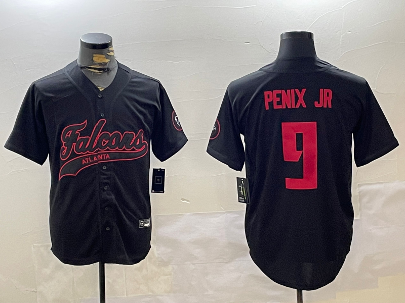 Men's Atlanta Falcons Michael Penix Jr. #9 Black Player Game Jersey1 football jersey product view 1
