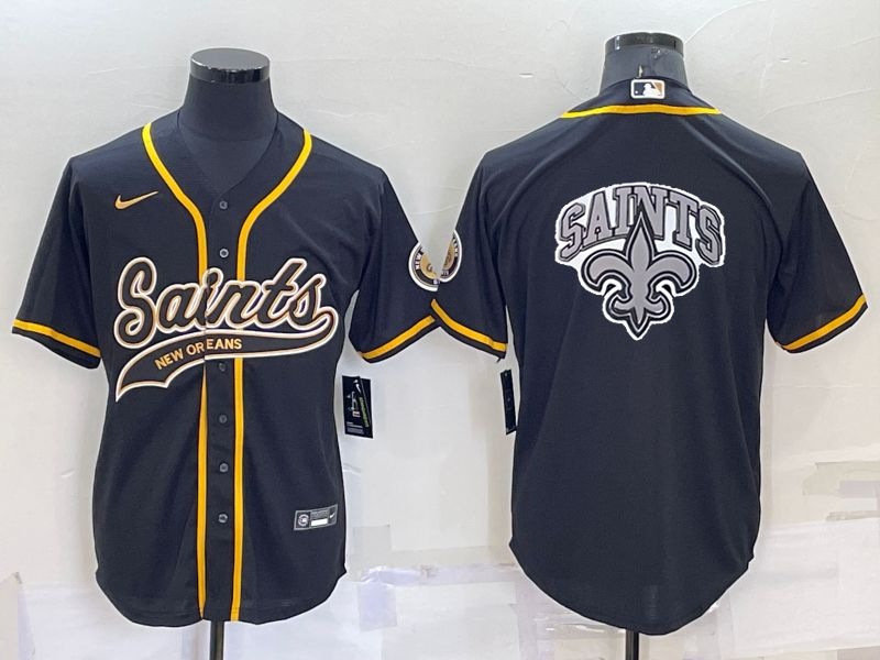 Men's New Orleans Saints Black Game Jersey1 football jersey product view 1
