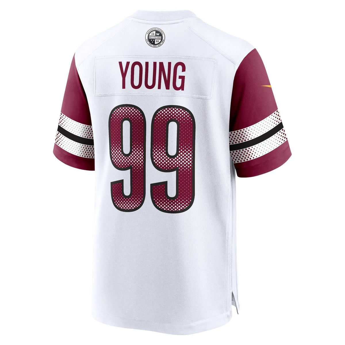 Chase Young Washington Commanders Nike Game Jersey - White football jersey product view 3