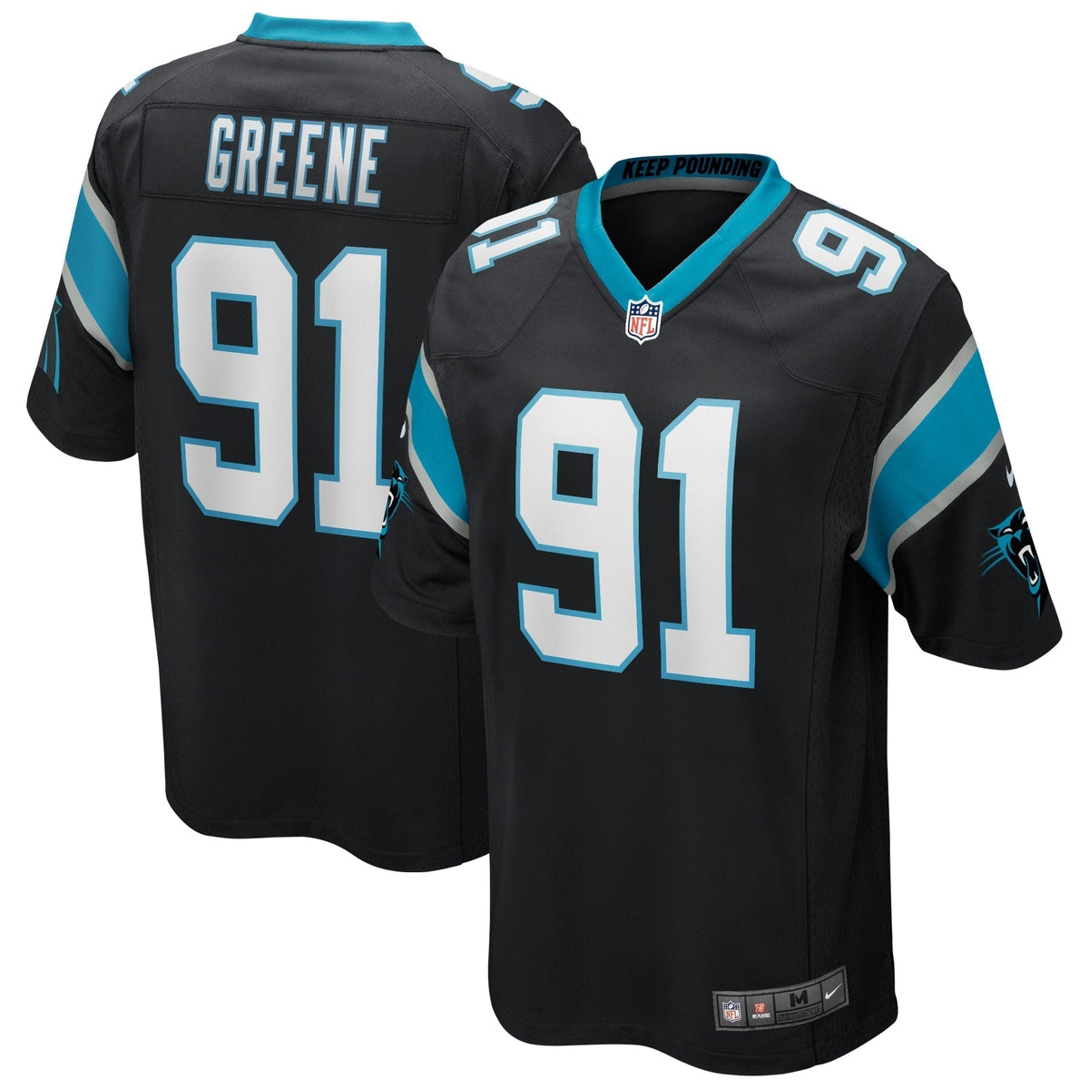 Kevin Greene Carolina Panthers Nike Game Retired Jersey - Black football jersey product view 1