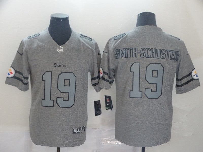 Men's Pittsburgh Steelers JuJu Smith-Schuster #19 Gray Game Jersey1 football jersey product view 1
