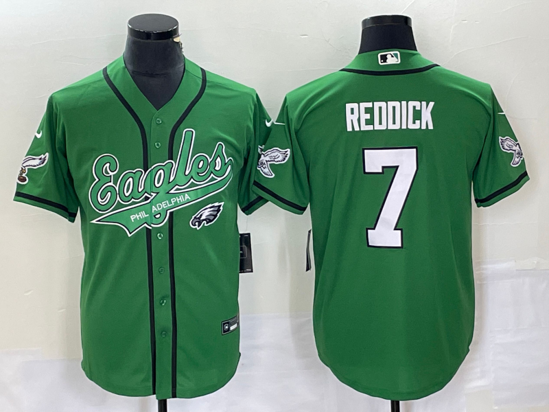 Men's Philadelphia Eagles Haason Reddick #7 Kelly Green Game Jersey1 Joint Edition football jersey product view 1