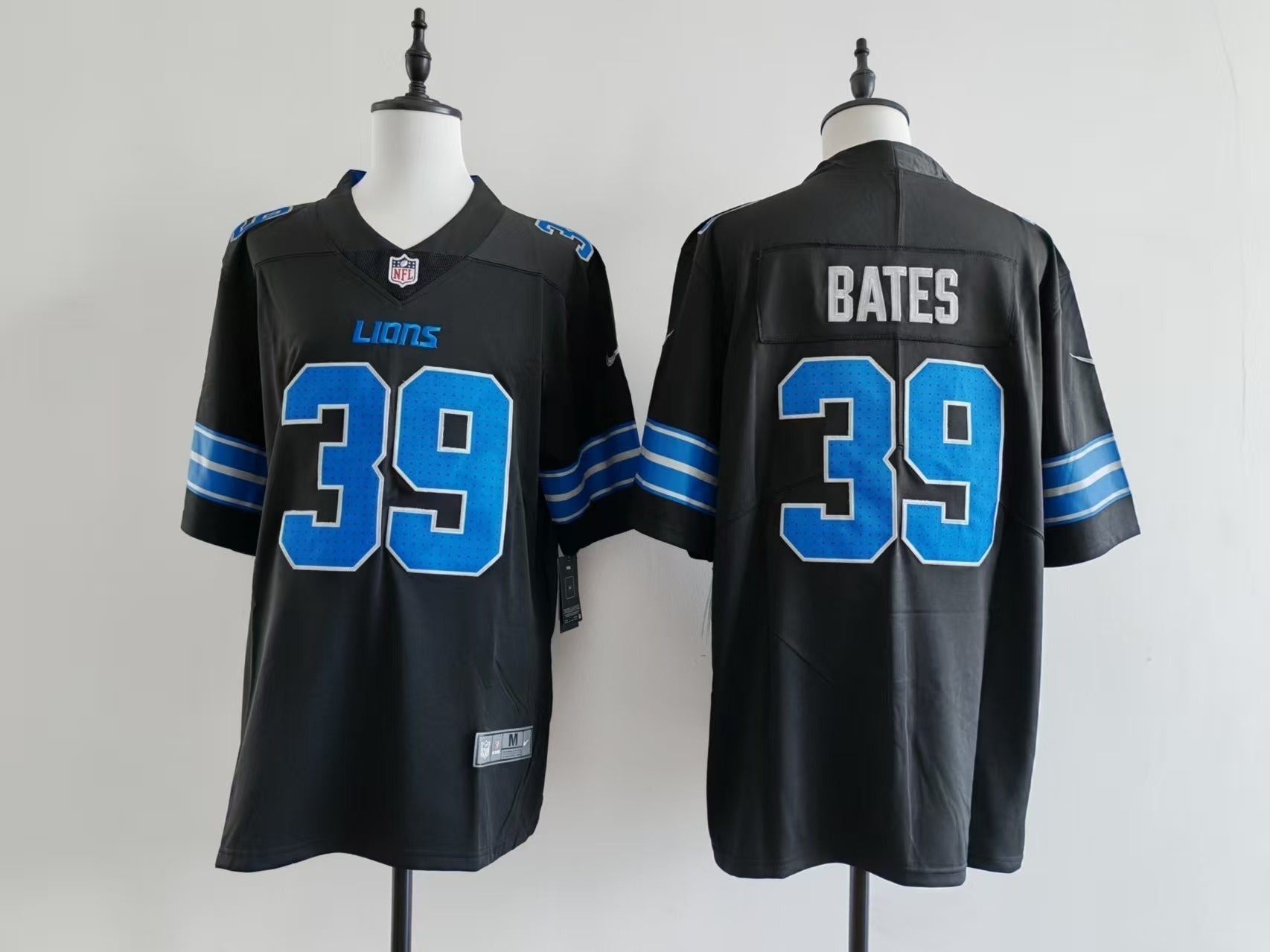 Men's Detroit Lions Jake Bates Jersey - Black football jersey product view 1