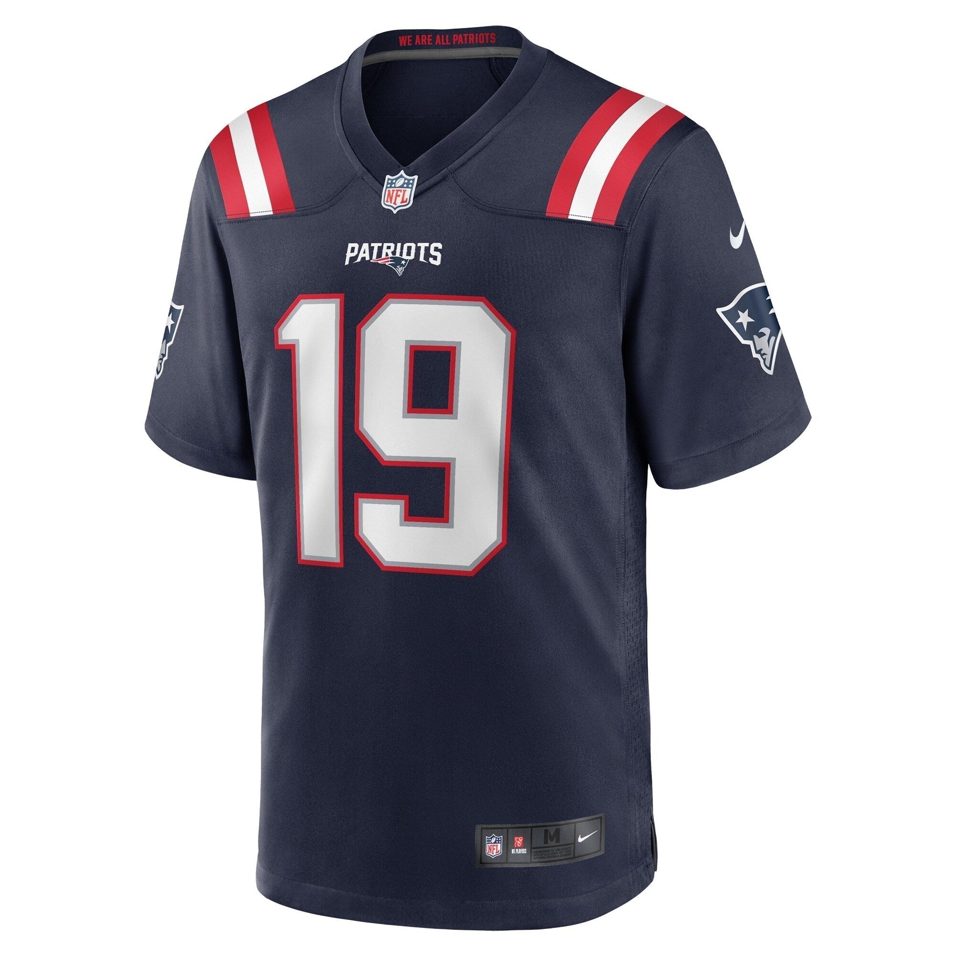 Garrett Gilbert New England Patriots Nike Home Game Jersey - Navy football jersey product view 2
