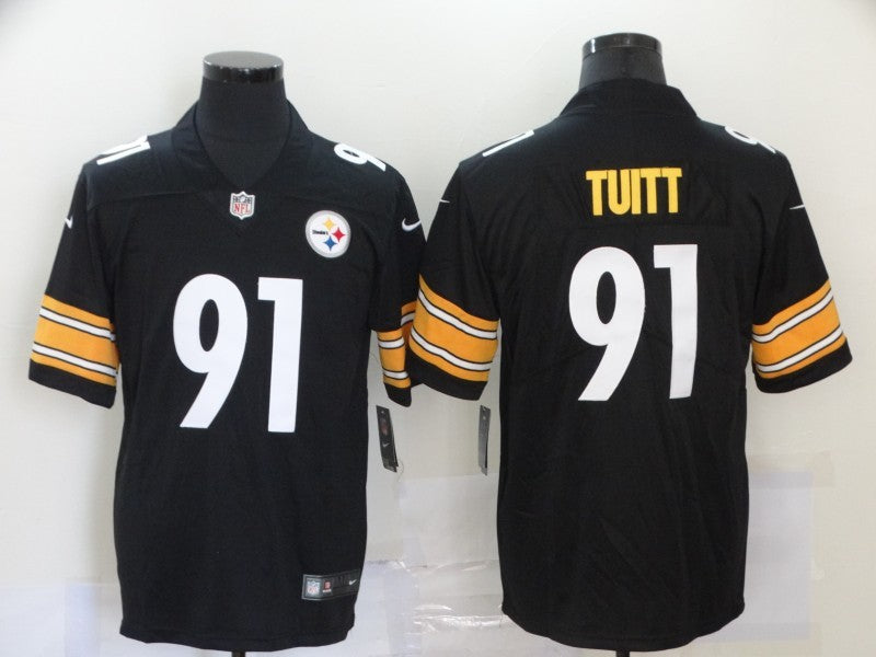 Men's Pittsburgh Steelers Stephon Tuitt #91 Black Game Jersey1 football jersey product view 1