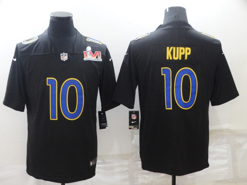 Men's Los Angeles Rams Cooper Kupp #10 Black Game Jersey1 football jersey product view 1