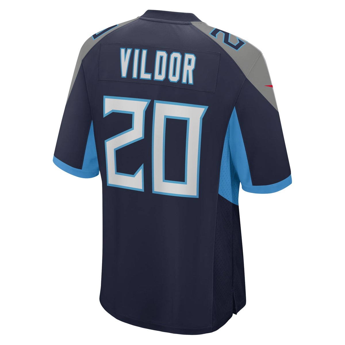Kindle Vildor Tennessee Titans Nike Team Game Jersey - Navy football jersey product view 3