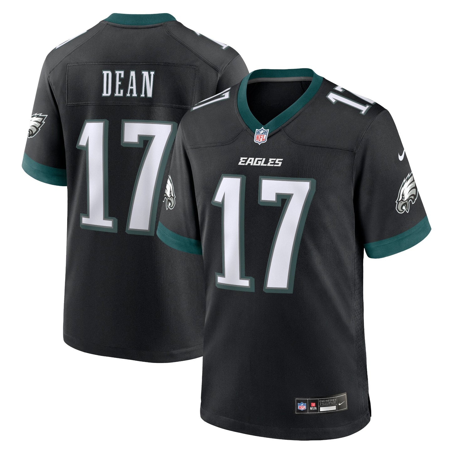 Nakobe Dean Philadelphia Eagles Nike Alternate Game Jersey - Black football jersey product view 1