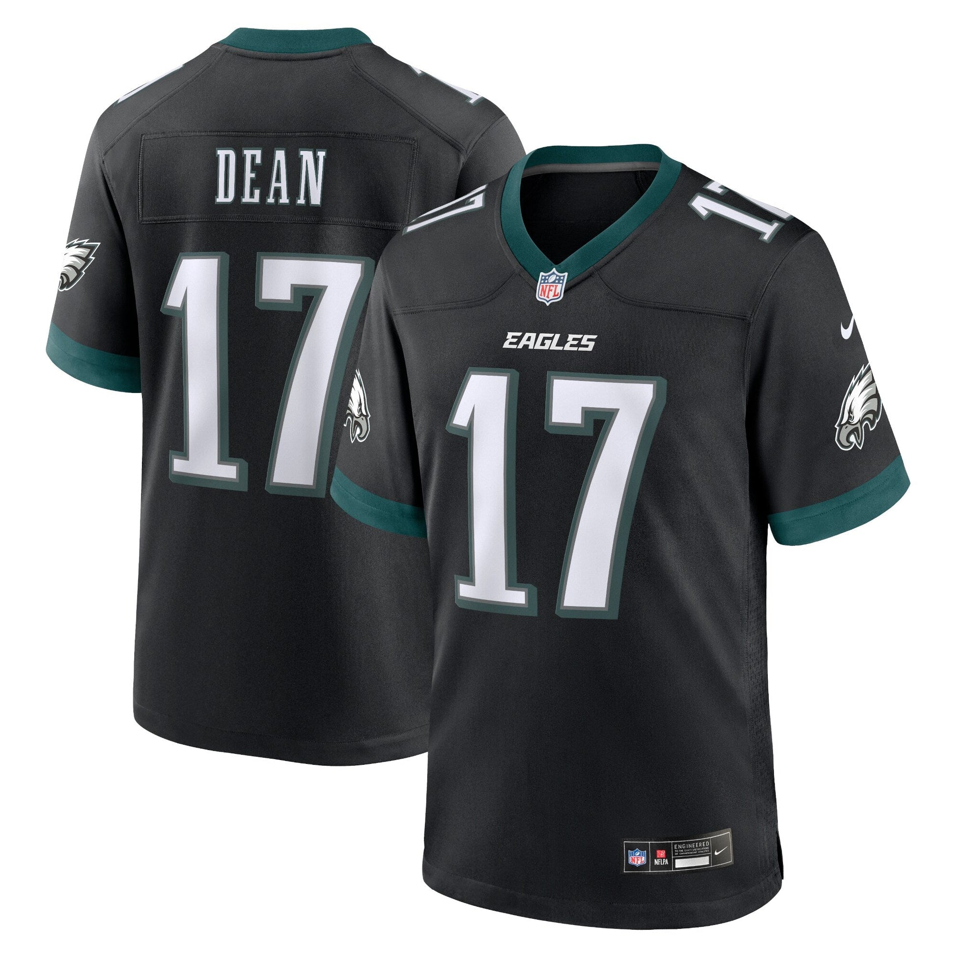 Nakobe Dean Philadelphia Eagles Nike Alternate Game Jersey - Black football jersey product view 1