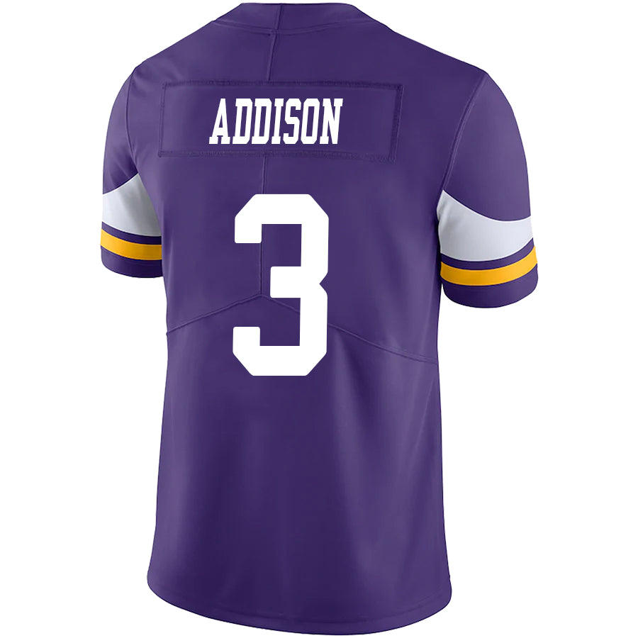 #3 Jordan Addison Player MN.Vikings Purple Vapor F.U.S.E. Retired Limited Football Jerseys football jersey product view 1