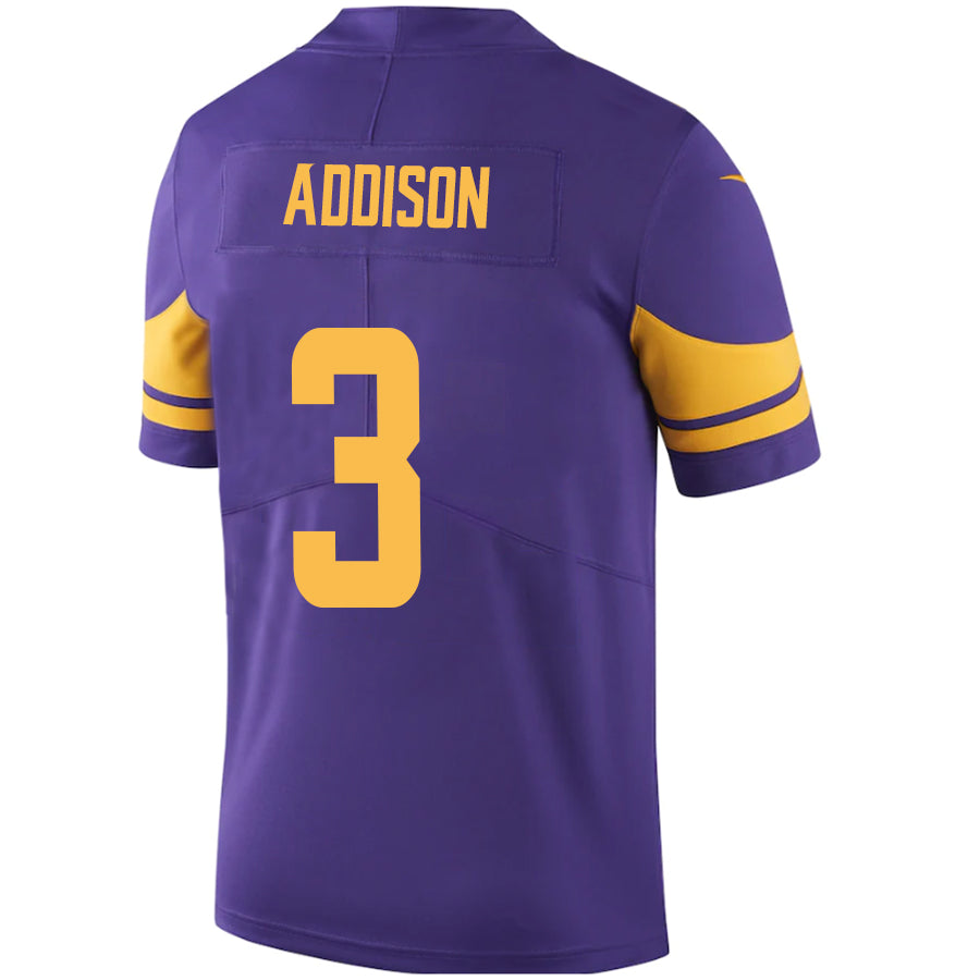 #3 Jordan Addison Player MN.Vikings Purple Team Legend Game Football Jerseys football jersey product view 1