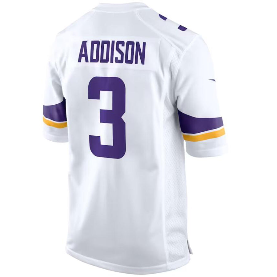 #3 Jordan Addison Player MN.Vikings White Game Football Jerseys football jersey product view 1