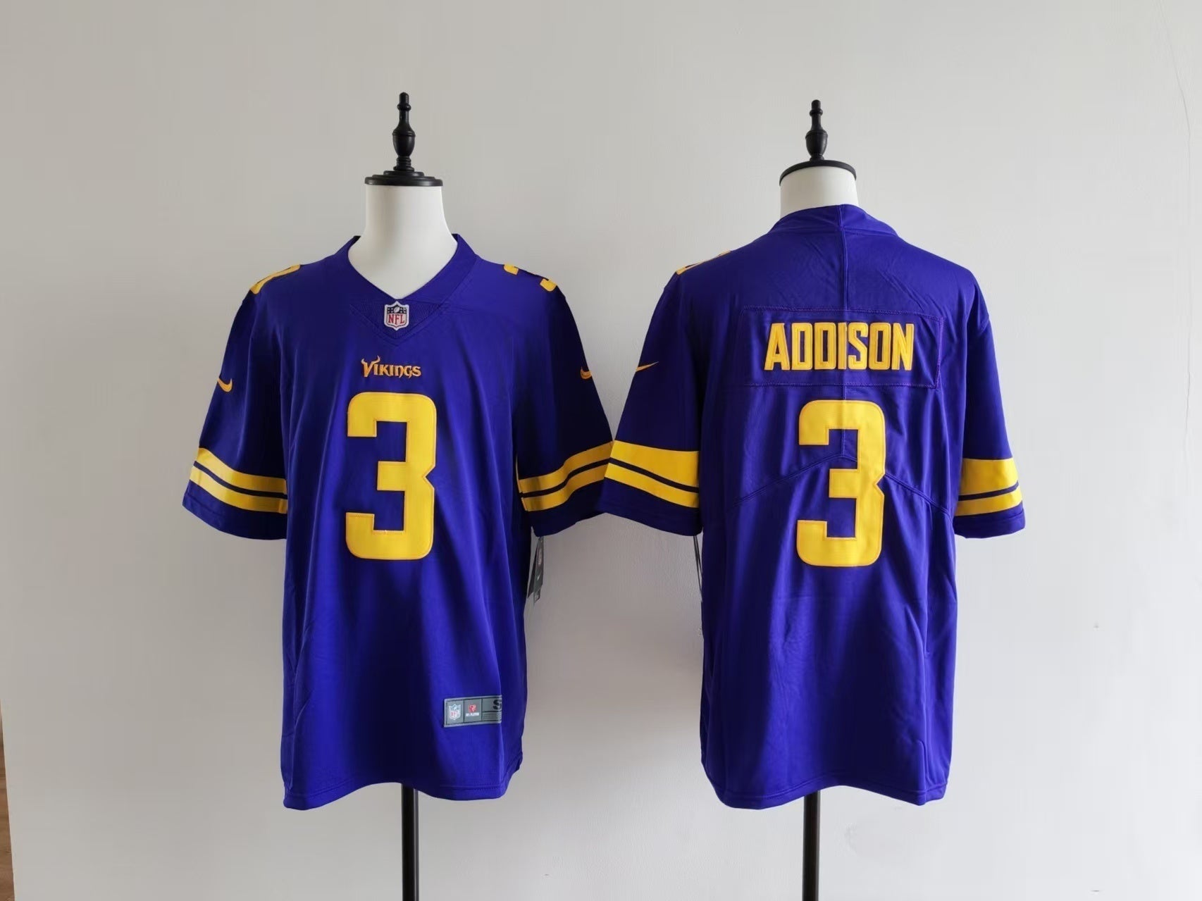Men's Minnesota Vikings Jordan Addison Nike Jersey - Purple football jersey product view 1