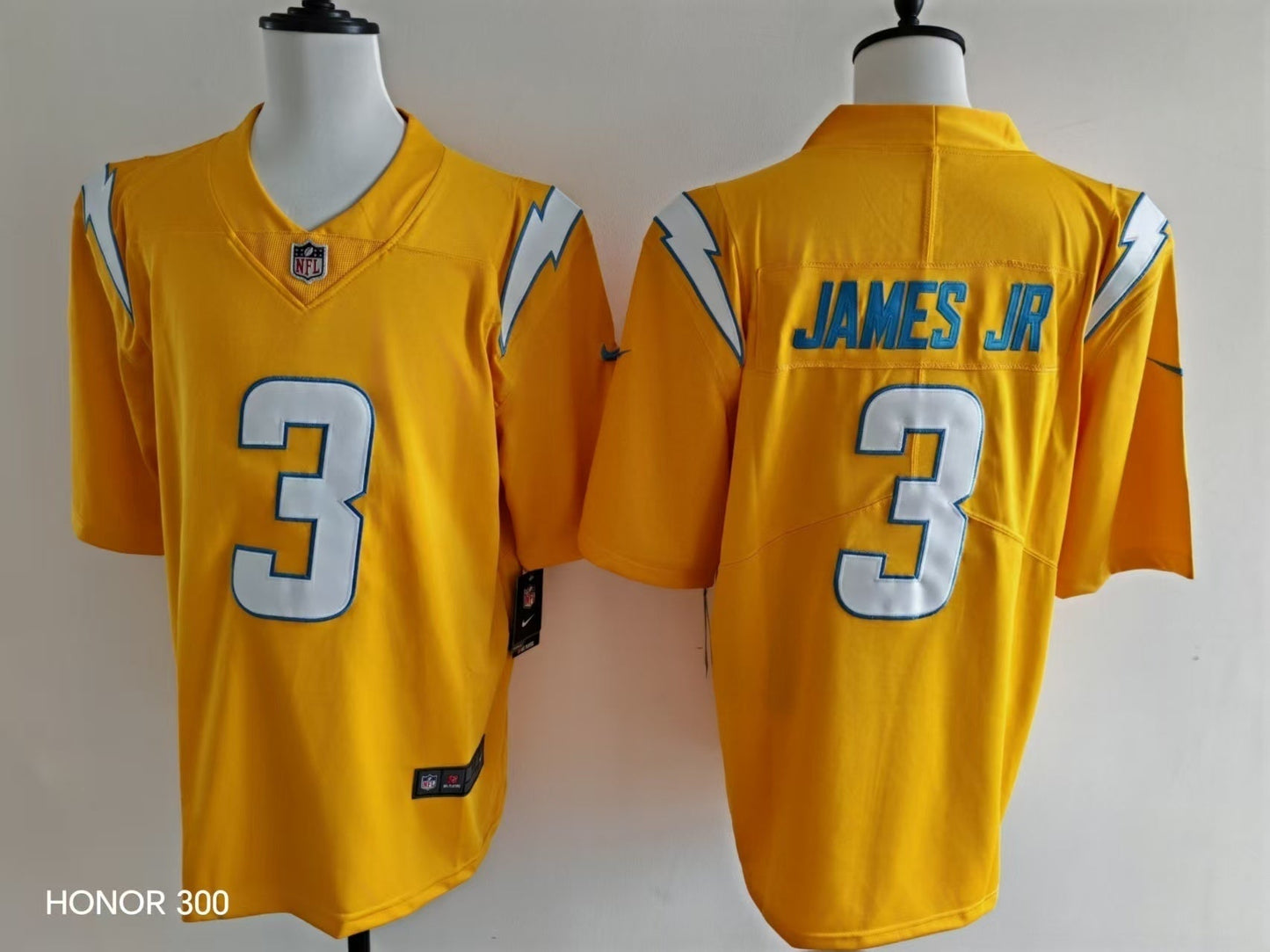Men's San Diego Chargers Derwin James Jr. Jersey-Retro Yellow football jersey product view 1