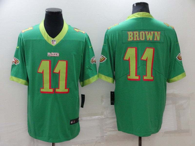 Men's Philadelphia Eagles A.J. Brown #11 Kelly Green City Edition Game Jersey1 football jersey product view 1