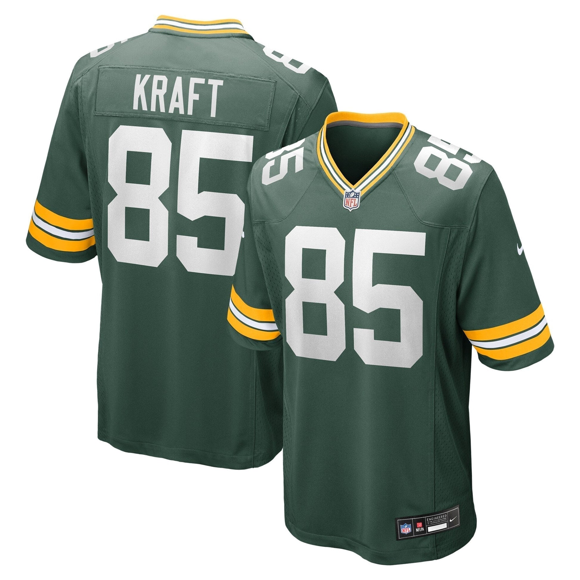 Tucker Kraft Green Bay Packers Nike Game Jersey - Green football jersey product view 1