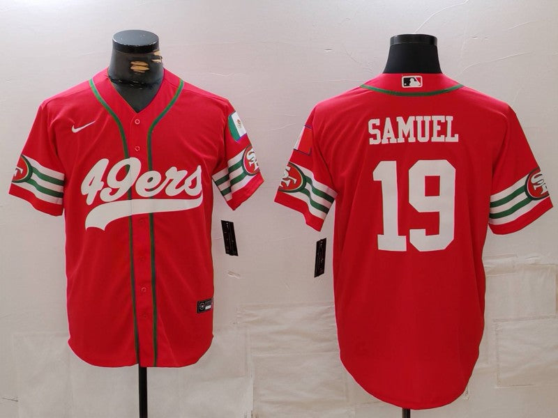 Men's San Francisco 49ers Deebo Samuel #19 Scarlet Player Game Jersey1 football jersey product view 1