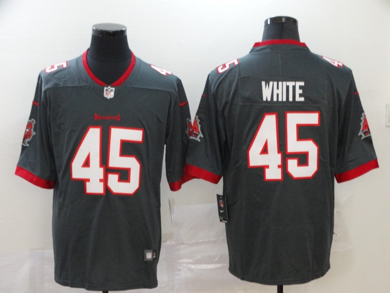 Men's Tampa Bay Buccaneers Devin White #45 Gray Game Jersey1 football jersey product view 1