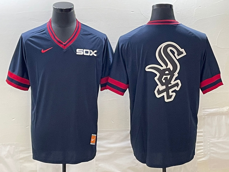 Men's Chicago White Sox Navy Cooperstown Collection Team Jersey baseball jersey product view 1