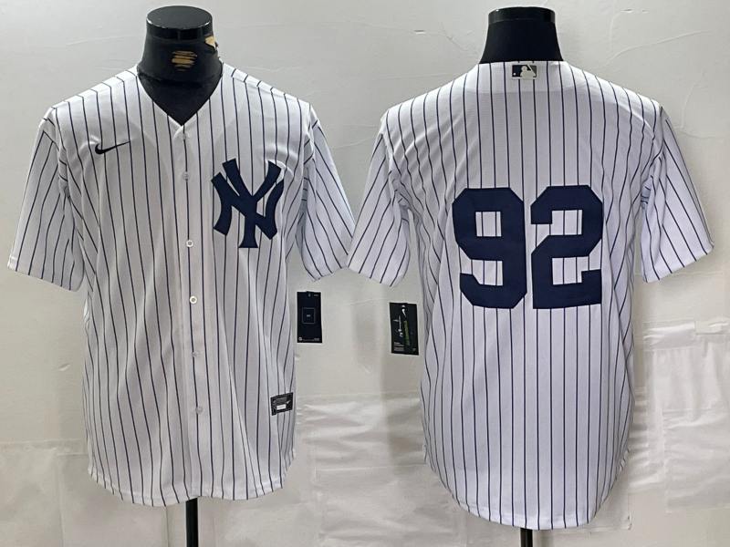 Men's New York Yankees Chris Gittens #92 White Replica Player Name Jersey1 baseball jersey product view 1