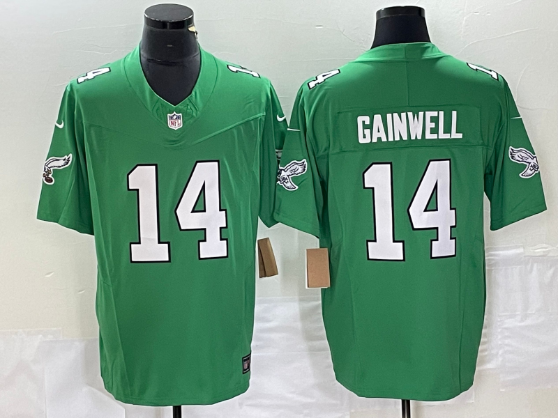 Men's Philadelphia Eagles Kenneth Gainwell #14 Kelly Green Game Jersey1 football jersey product view 1