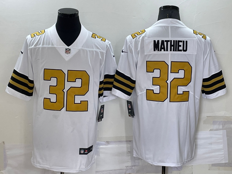 Men's New Orleans Saints Tyrann Mathieu #32 White Player Game Jersey1 football jersey product view 1