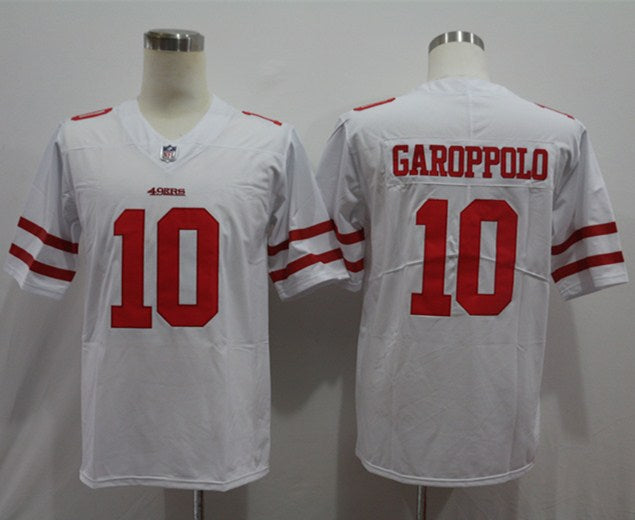 Men's San Francisco 49ers Jimmy Garoppolo #10 White Game Jersey1 football jersey product view 1