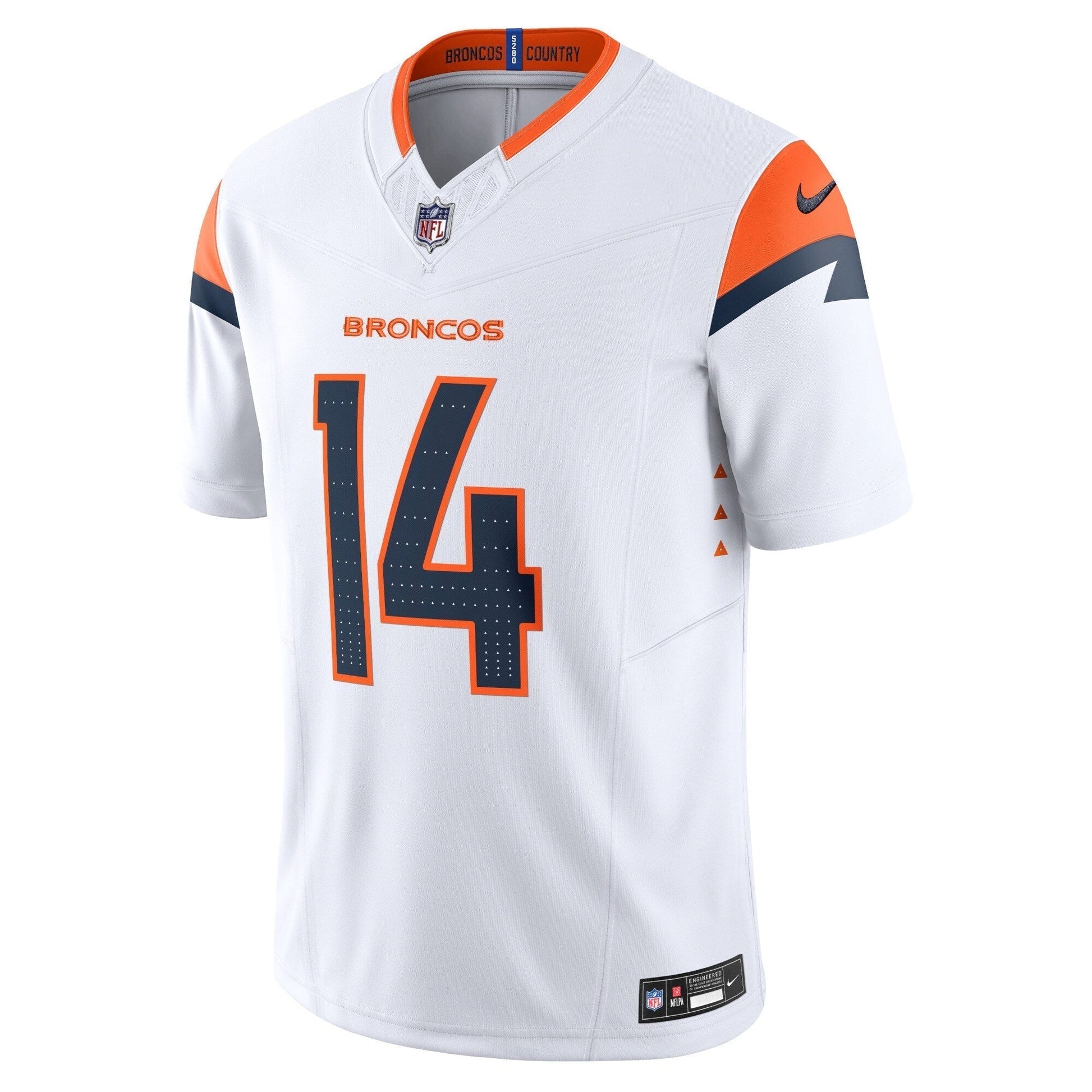 Courtland Sutton Denver Broncos Nike Mile High Collection Vapor F.U.S.E. Limited Jersey - White football jersey product view 2