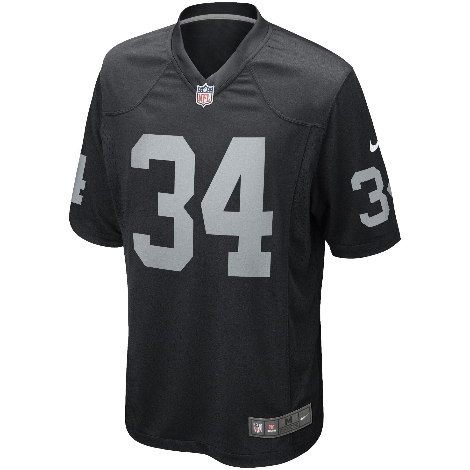 Bo Jackson Las Vegas Raiders Nike Game Retired Jersey - Black football jersey product view 2