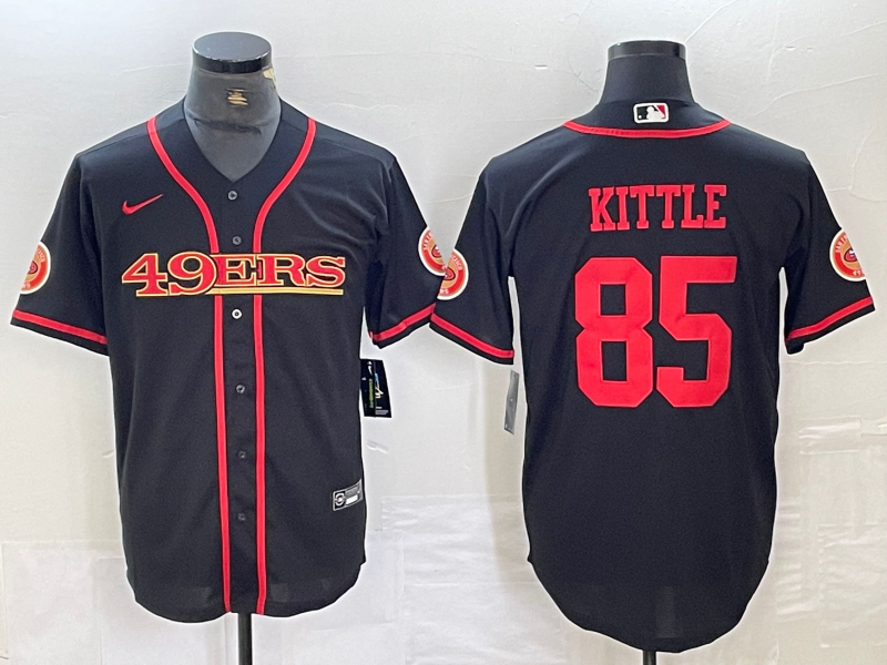 Men's San Francisco 49ers George Kittle #85 Black Joint Edition Player Jersey1 football jersey product view 1