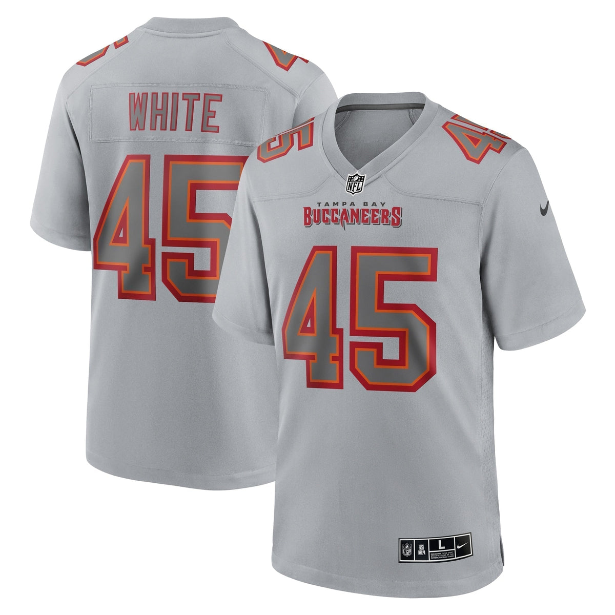 Devin White Tampa Bay Buccaneers Nike Atmosphere Fashion Game Jersey - Gray football jersey product view 1