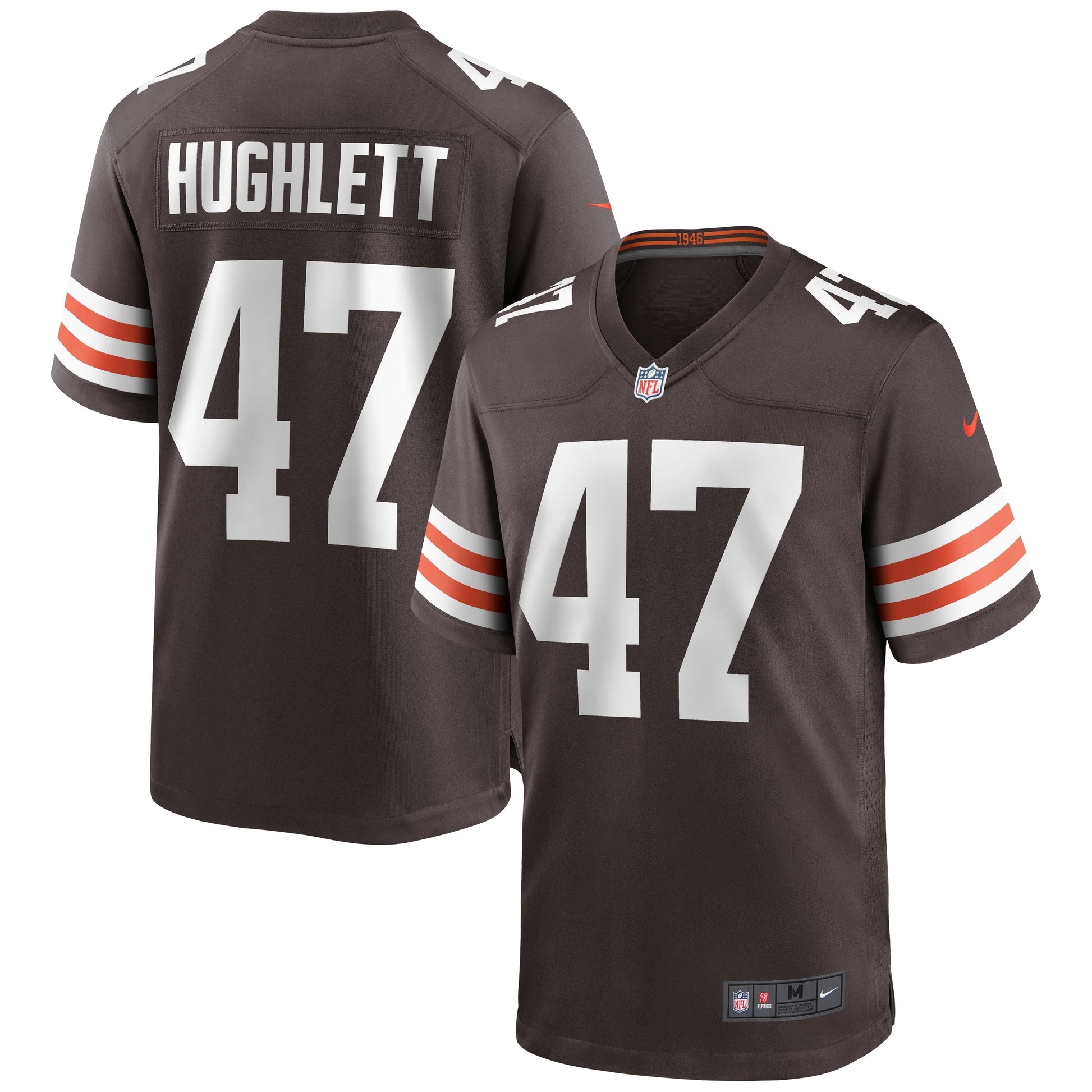 Charley Hughlett Cleveland Browns Nike Game Jersey - Brown football jersey product view 1