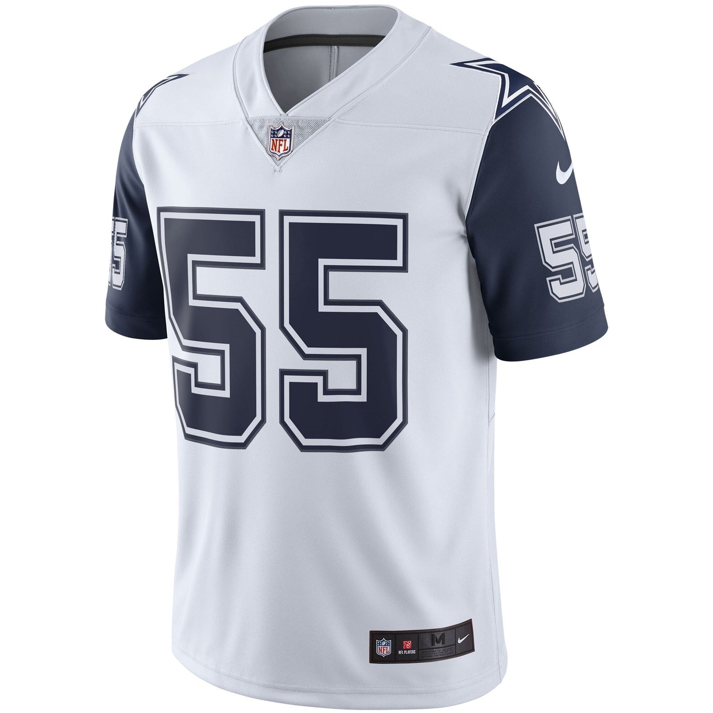 Leighton Vander Esch Nike Dallas Cowboys Color Rush Vapor Limited Jersey - White football jersey product view 2
