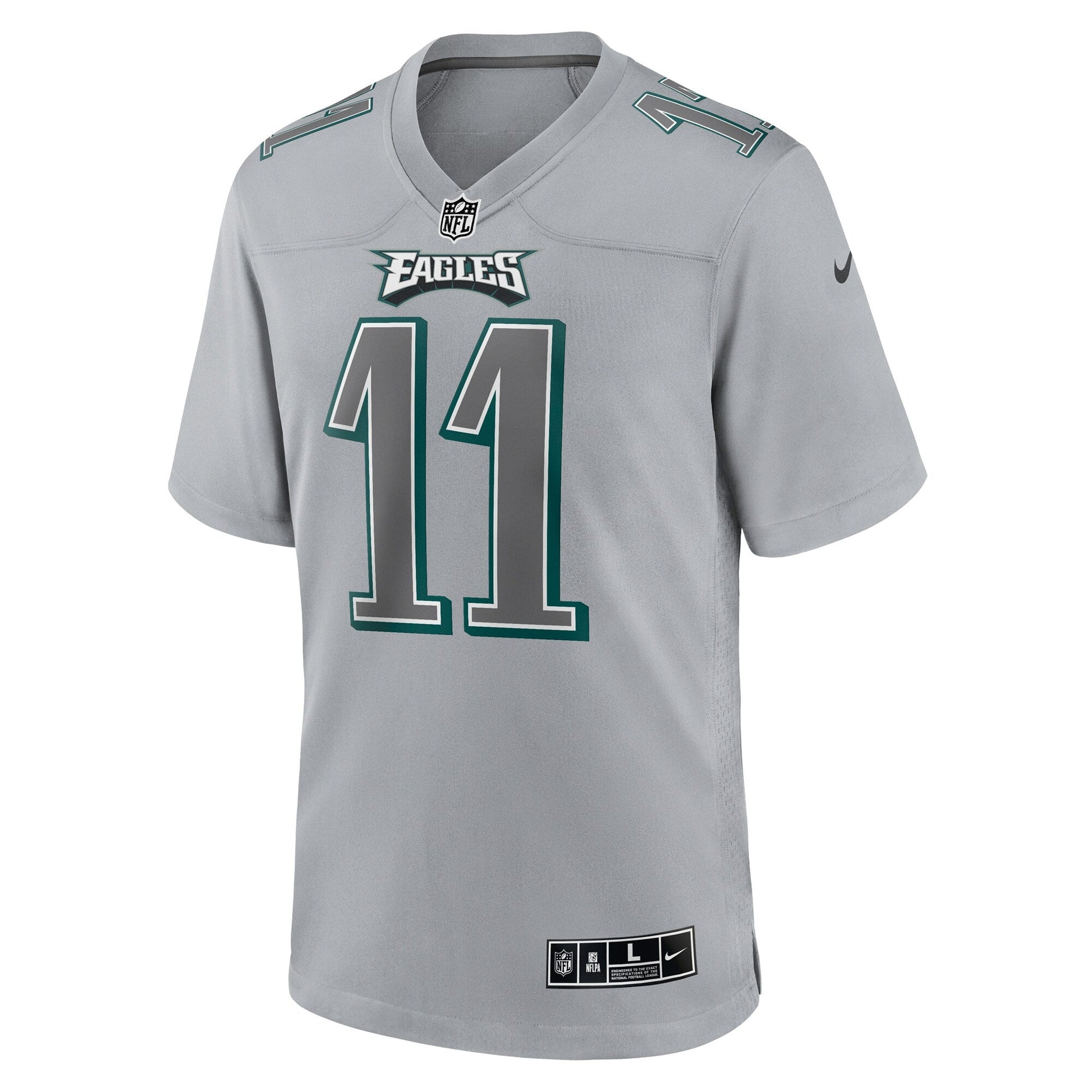 A.J. Brown Philadelphia Eagles Nike Atmosphere Fashion Game Jersey - Gray football jersey product view 2