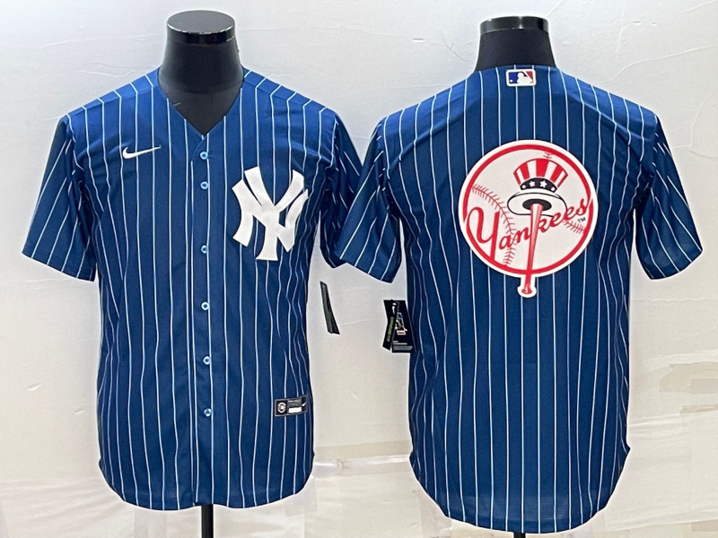 Men's New York Yankees Blue Replica Team Jersey baseball jersey product view 1