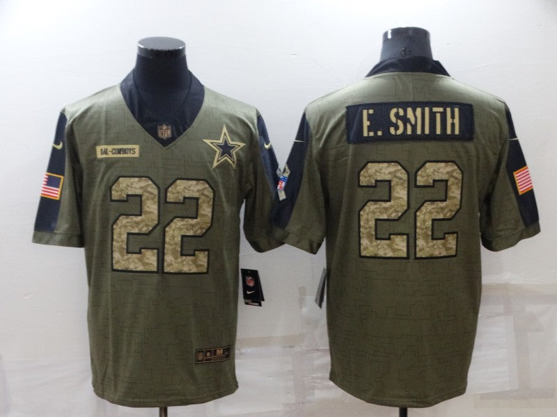 Men's Dallas Cowboys Emmitt Smith #22 Brown Game Jersey1 football jersey product view 1