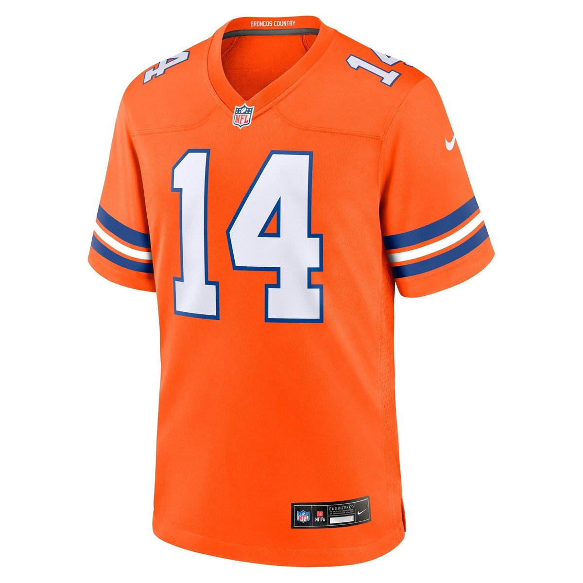Courtland Sutton Denver Broncos Nike Mile High Collection 1977 Throwback Game Jersey - Orange football jersey product view 2