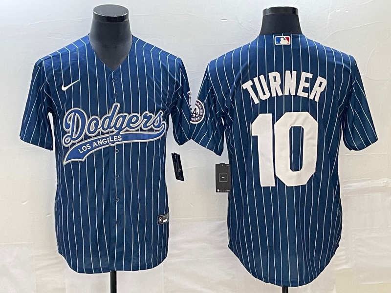 Men's Los Angeles Dodgers Justin Turner #10 Blue Player Jersey1 Joint Edition baseball jersey product view 1