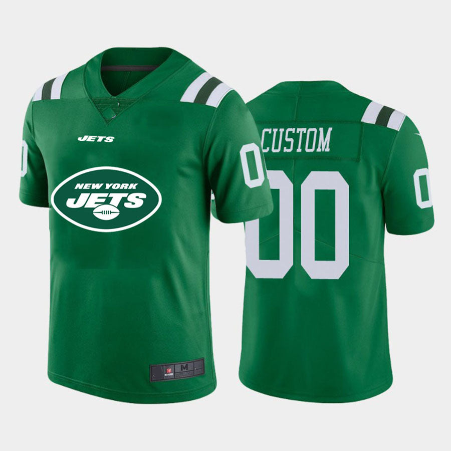 Custom1 New York Jets Green Team Big Logo Vapor Untouchable Limited Jersey1 American Stitched Jersey1 Football Jerseys football jersey product view 1