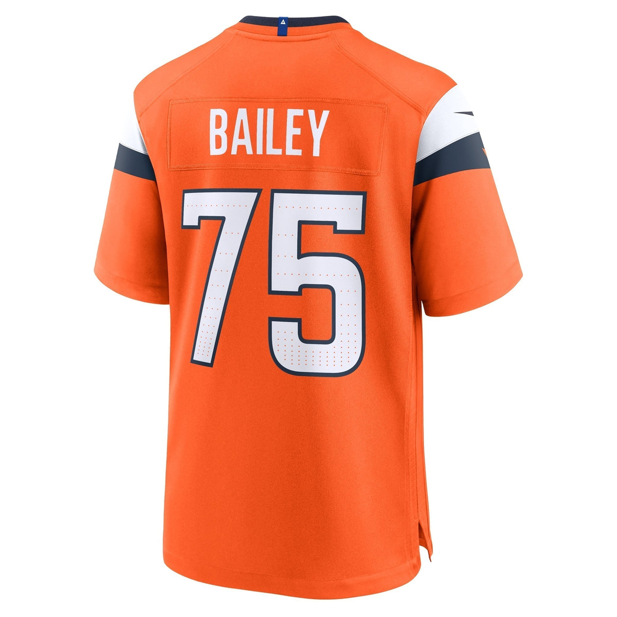 Quinn Bailey Denver Broncos Nike Team Game Jersey - Orange football jersey product view 3
